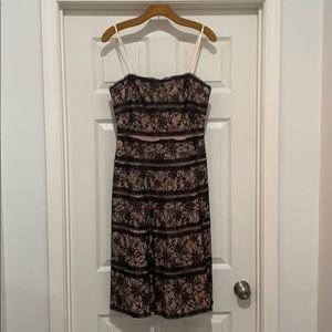BCBG mini dress size 8 pink and black strapless